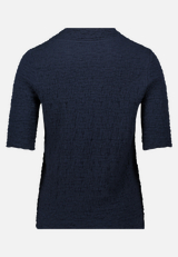 Strukturshirt mit Stehkragen / Rückseite