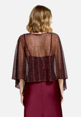 Cape im Glitzer-Look / Modellfoto Rückseite