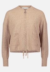 Strick-Cardigan mit Reißverschluss / Vorderseite