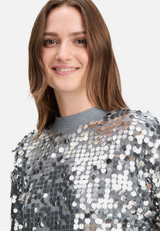 Pailletten-Pullover mit Rippbündchen / Detailbild