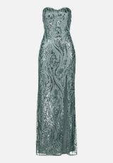 Abendkleid mit Pailletten / Vorderseite
