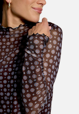 Halbarm-Shirt mit Muster / Detailbild