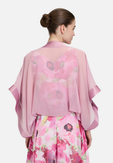 Chiffonstola mit 3/4 Arm / Modellfoto Rückseite