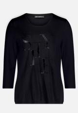 Basic Shirt mit Placement / Vorderseite