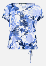 Printshirt mit Raffung / Vorderseite