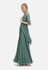 Chiffonstola schmal geschnitten / Modellfoto Vorderseite