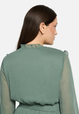 Cocktailkleid mit Volant / Detailbild