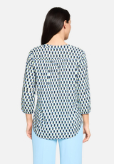 Schlupfbluse mit 3/4 Arm / Modellfoto Rückseite