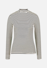 Ringelshirt mit Stehkragen / Vorderseite