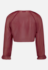 Bolero-Jacke mit gekräuseltem Ausschnitt / Rückseite
