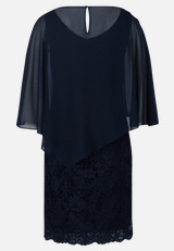 Cocktailkleid mit Spitze / Rückseite