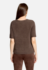 Strickpullover kurzarm / Modellfoto Rückseite