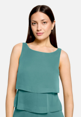 Cocktailkleid mit Volant / Detailbild