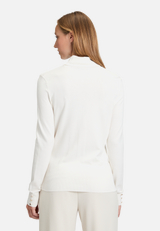 Rollkragenpullover langarm / Modellfoto Rückseite