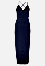 Abendkleid mit Raffung / Rückseite