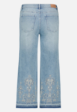 Jeans  mit Stickerei 7/8 Länge  / Rückseite