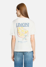 Baumwollshirt mit Rundhalsausschnitt / Modellfoto Rückseite
