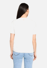 Kurzarm-Shirt mit Rundhalsausschnitt / Modellfoto Rückseite