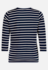 Ringelshirt mit Schmucksteinen / Rückseite