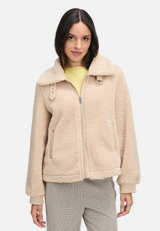 Plüschjacke mit Eingrifftaschen / Modellfoto Vorderseite