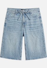Jeans-Shorts mit Bindedetail  / Vorderseite