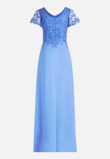 Abendkleid mit Stickerei / Rückseite