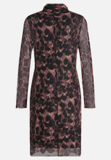 Mesh-Kleid mit Kragen / Rückseite