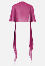 Chiffonstola mit Volant / Rückseite