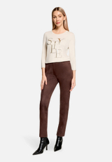 Basic Shirt mit Placement / Modellfoto Vorderseite (Outfit)