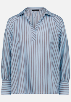 Gestreifte Bluse  mit Hemdkragen 
