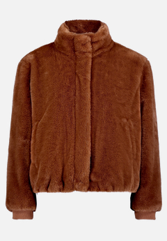 Kunstfell-Jacke mit Taschen
