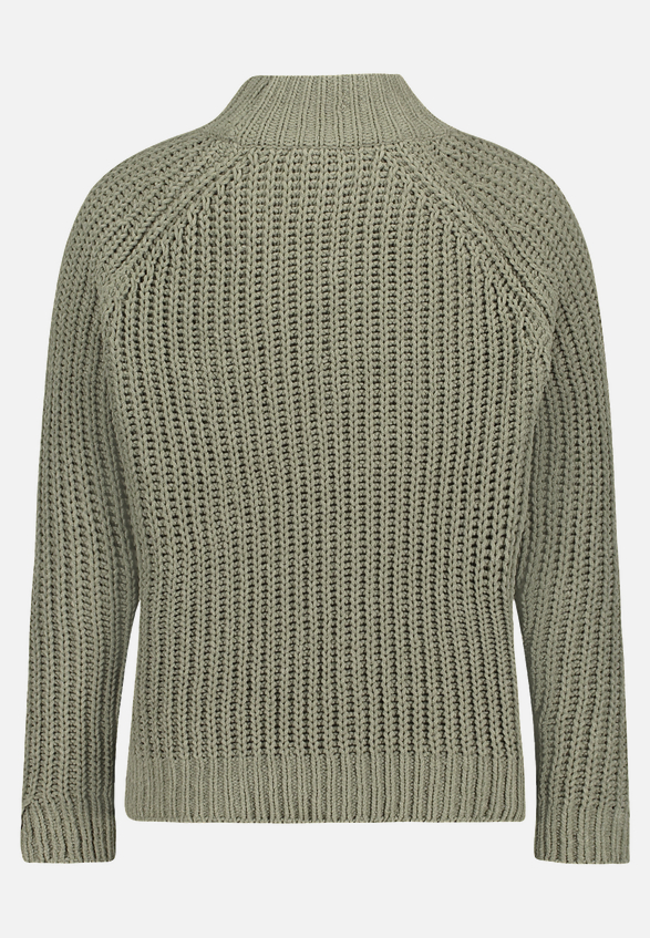 Strickpullover mit Stehkragen / Rückseite