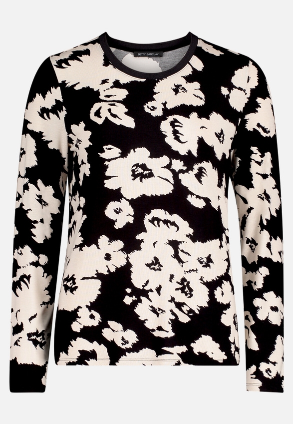 Basic Shirt mit Rippbündchen / Vorderseite