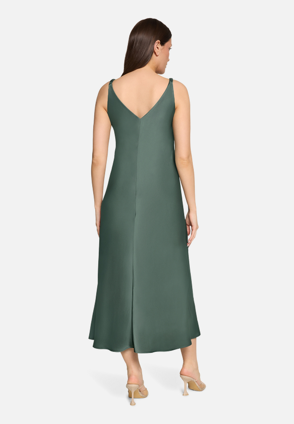 Abendkleid mit breiten Trägern / Modellfoto Rückseite