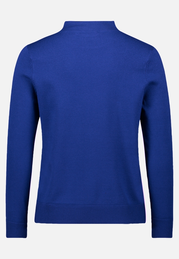 Basic-Strickpullover mit Stehkragen / Rückseite