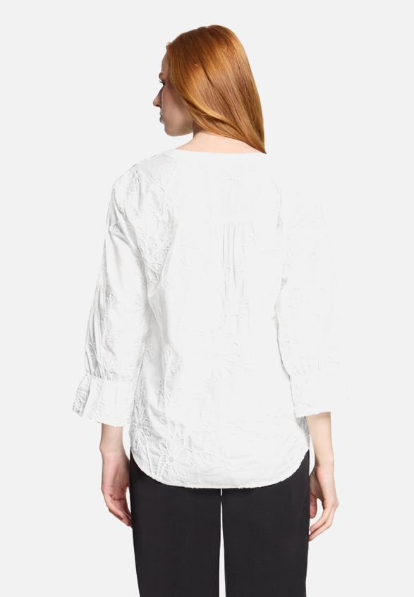Schlupfbluse mit 3/4 Arm / Modellfoto Rückseite
