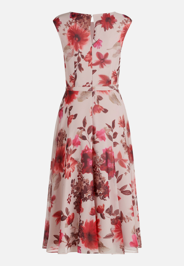 Cocktailkleid mit Print / Rückseite