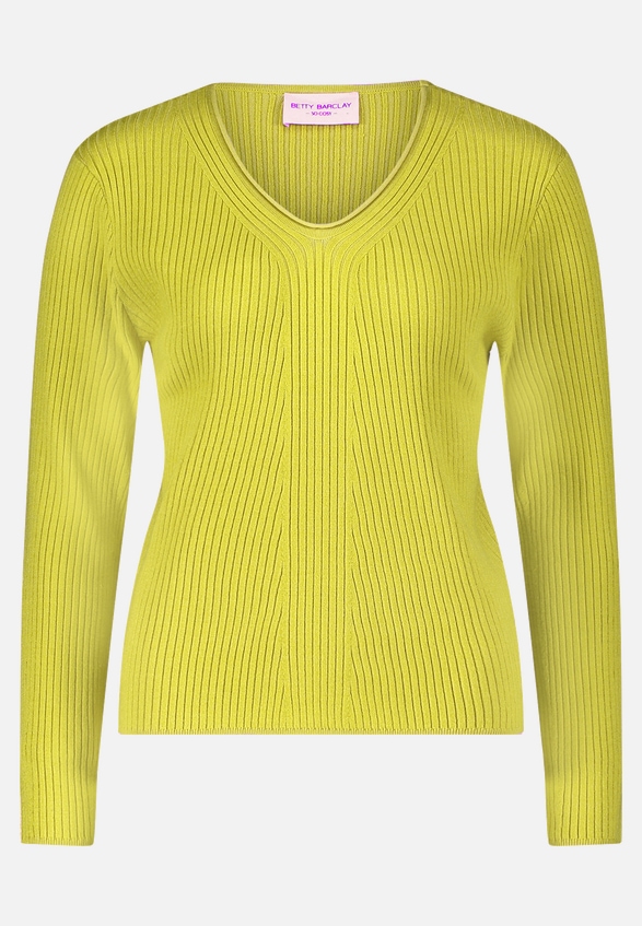 Feinstrickpullover mit Rippenstruktur / Vorderseite