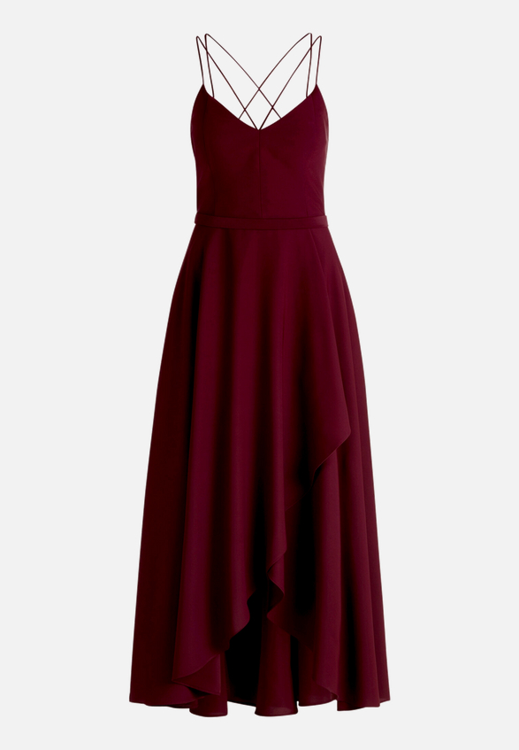 Abendkleid mit Volant / Vorderseite
