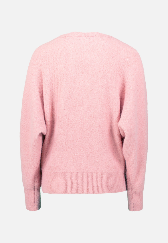 Strickpullover mit U-Boot Ausschnitt / Rückseite