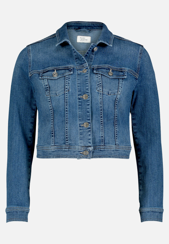 Jeansjacke mit Waschung / Vorderseite