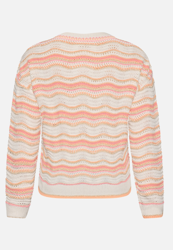 Strickpullover mit Rundhalsausschnitt / Rückseite
