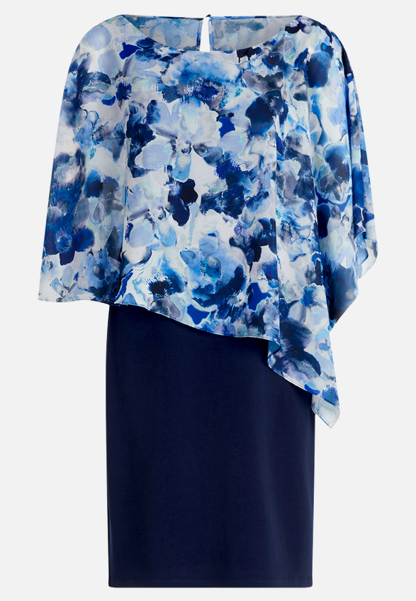 Cocktailkleid mit Blumenprint / Vorderseite