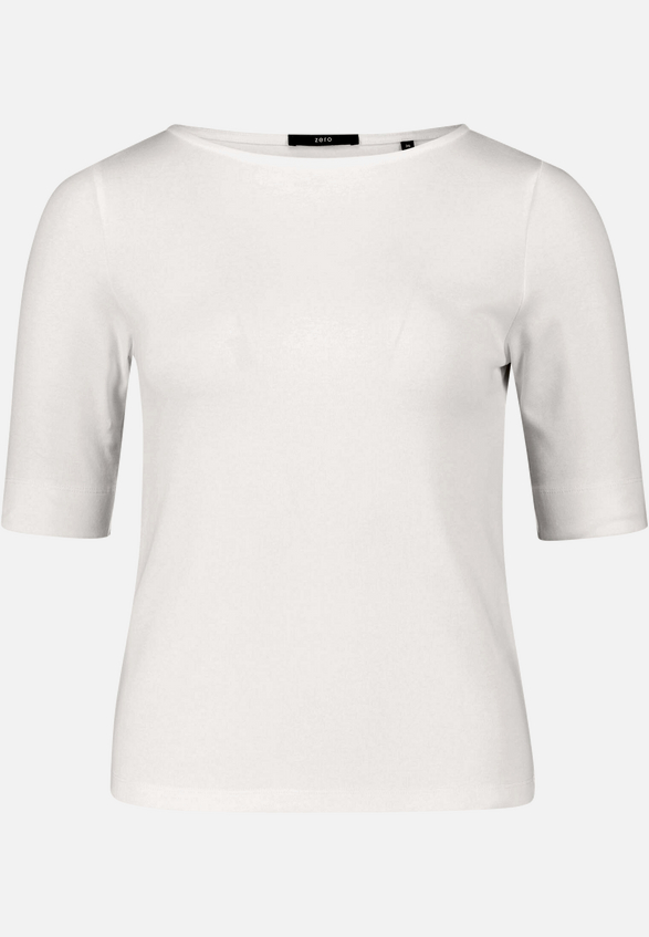 Basic Shirt  mit U-Boot-Ausschnitt / Vorderseite