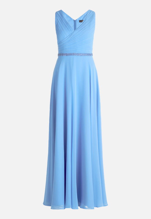 Abendkleid mit Plissee / Vorderseite
