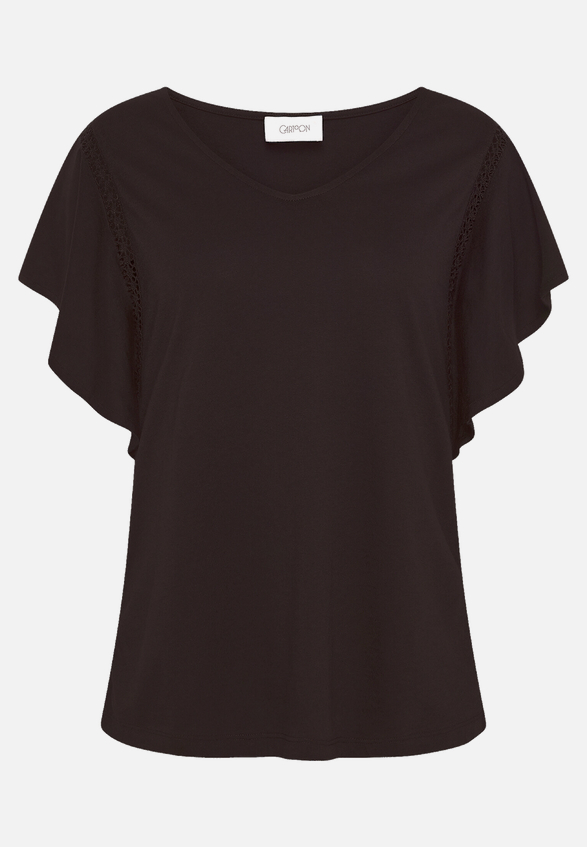 Basic Shirt mit V-Ausschnitt / Vorderseite