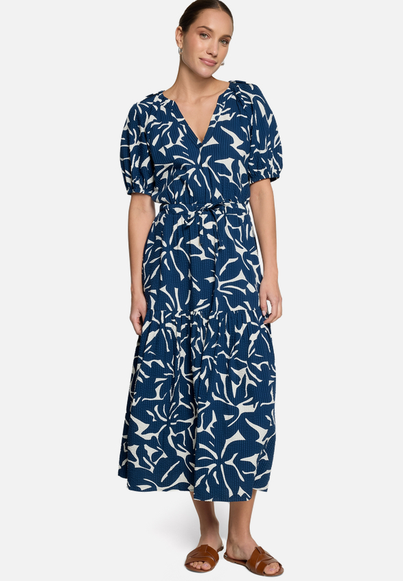 Maxikleid kurzarm / Modellfoto Vorderseite