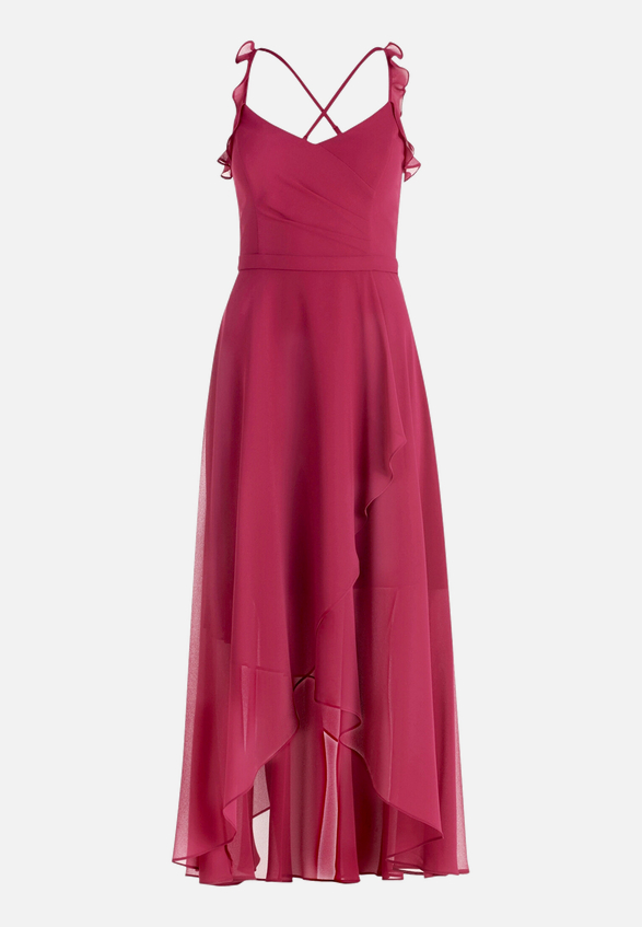 Abendkleid mit Volant / Vorderseite