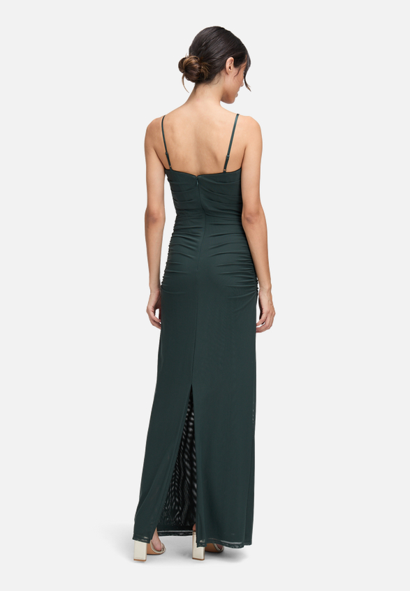 Abendkleid mit Spitzeneinsatz / Modellfoto Rückseite