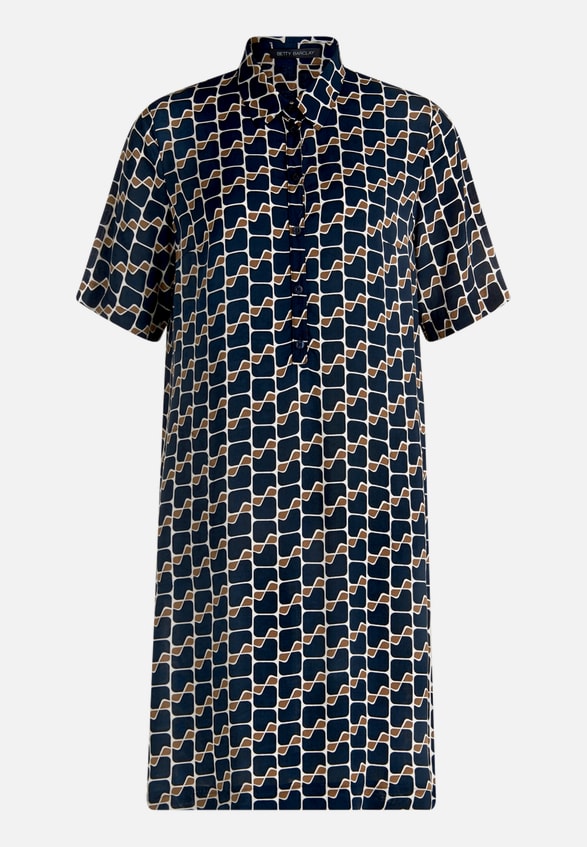 Hemdblusenkleid  mit grafischem Muster  / Vorderseite